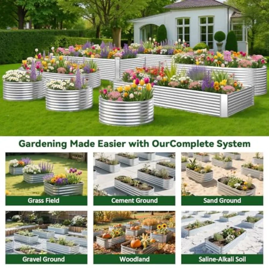 4 Pack 2x2FT Round Raised Beds