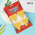 4PCS Chip-Shaped Food Bag Clip Versatile Fresh-Keeping Sealed Clip for Snack Bags Bills Documents Durable Fun Kitchen Organizers