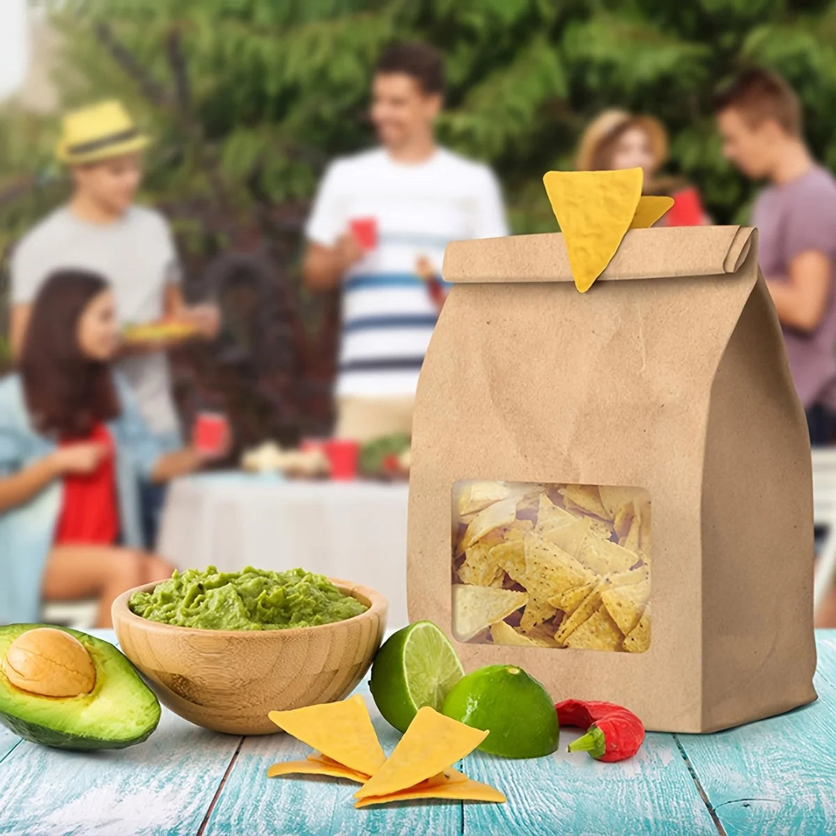 4PCS Chip-Shaped Food Bag Clip Versatile Fresh-Keeping Sealed Clip for Snack Bags Bills Documents Durable Fun Kitchen Organizers