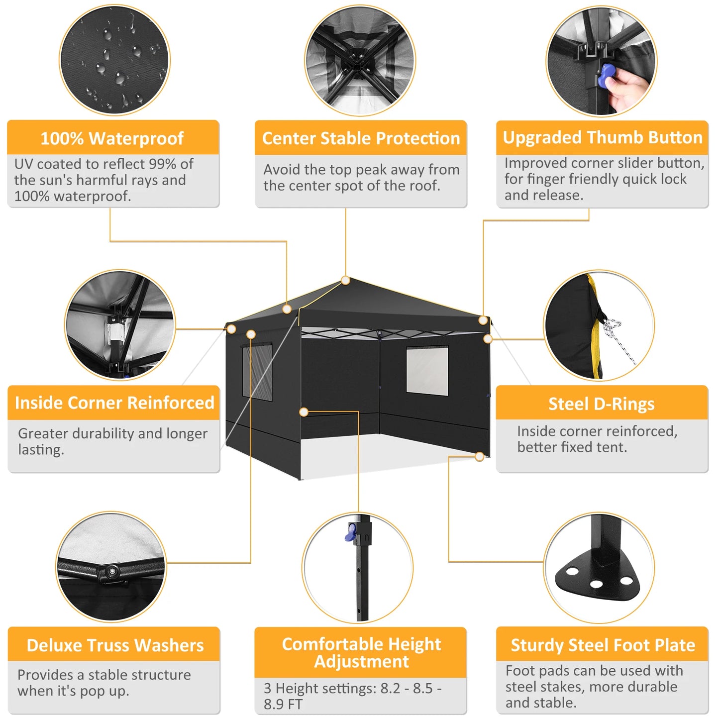 10x10FT Pop Up Canopy Tent