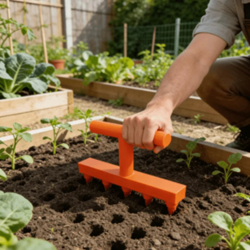 Gardening Hole Punch Seeder, Household Vegetable and Flower Seedling Puncher, Balcony Vegetable Garden Seedling Sowing Tool