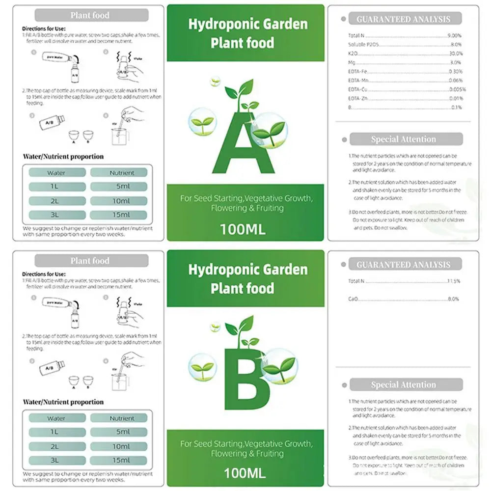 General Hydroponics Nutrients A And B For Plants Flowers Vegetable