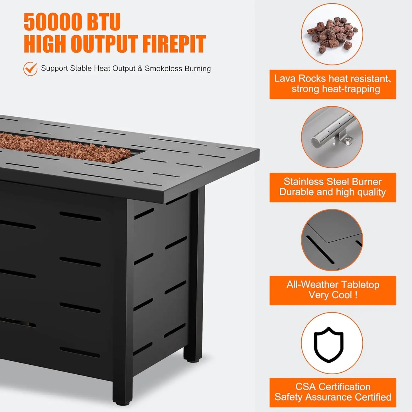 43 inch Outdoor Propane Fire Pit
