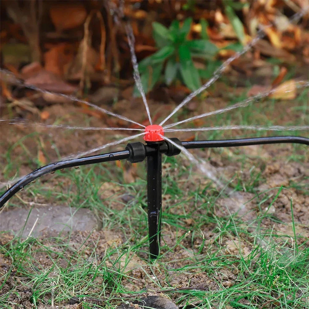 Garden Watering System, Quick-Connect Drip Irrigation Kit, DIY Automatic Irrigation Equipment Set for Lawn Raised Bed Greenhouse