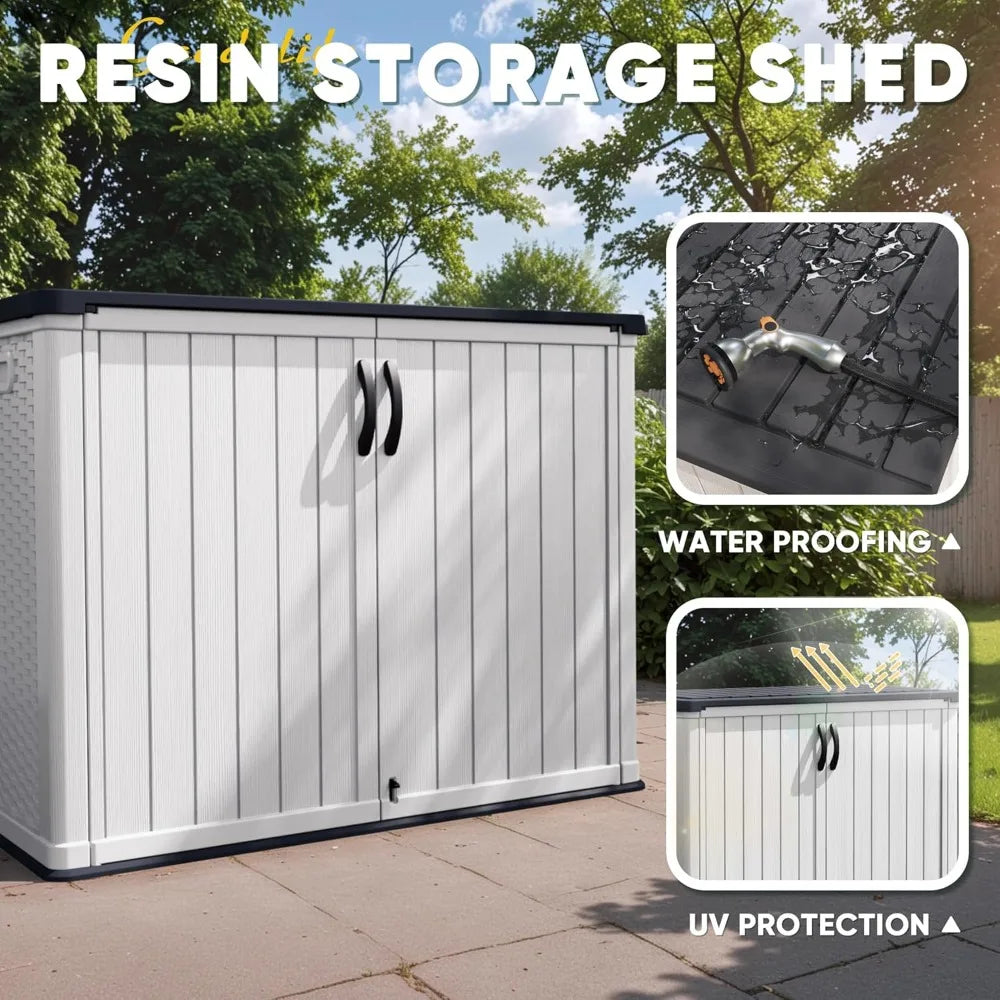 Outdoor Storage Cabinet 26 Cu Ft with Lockable Doors