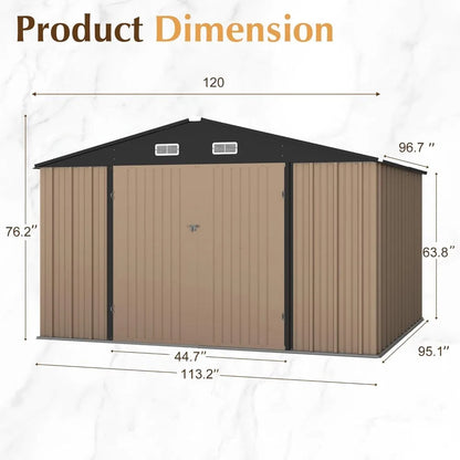 10 X 8 FT Shed Outdoor Storage Sheds