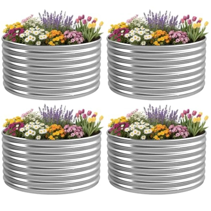 4 Pack 2x2FT Round Raised Beds