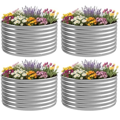 4 Pack 2x2FT Round Raised Beds