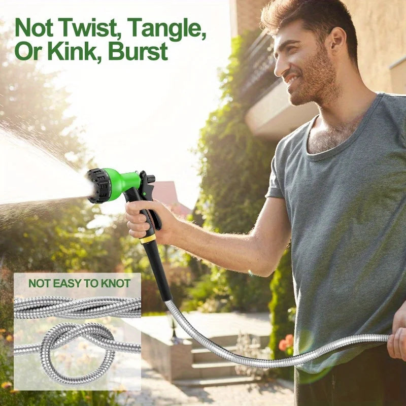 50FT Stainless Steel Garden Hose