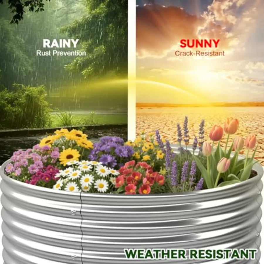 4 Pack 2x2FT Round Raised Beds
