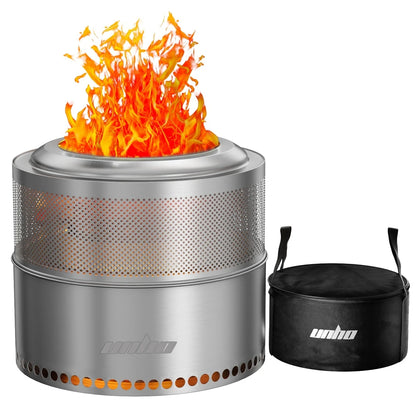 19 Inch Smokeless Fire Pit for Outdoor Wood Burning