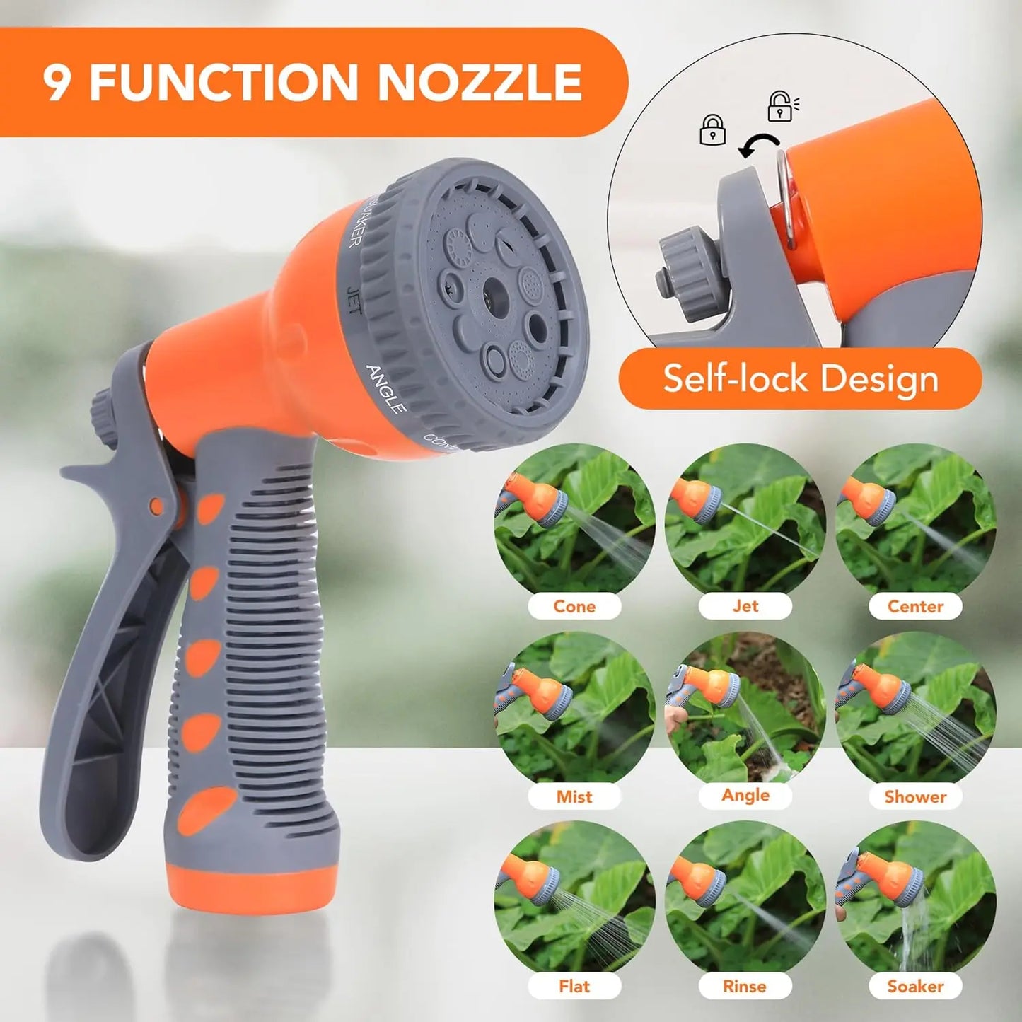 Retractable Garden Hose Reel 1/2 In x 100 FT Wall Mounted