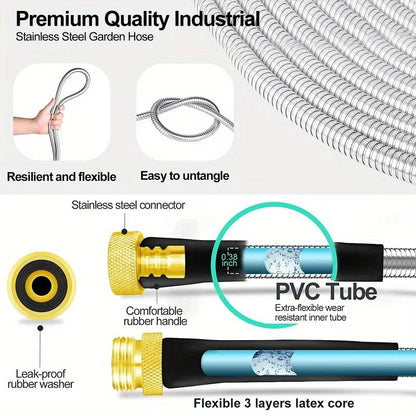 50FT Stainless Steel Garden Hose