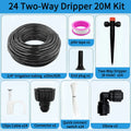 Garden Watering System, Quick-Connect Drip Irrigation Kit, DIY Automatic Irrigation Equipment Set for Lawn Raised Bed Greenhouse