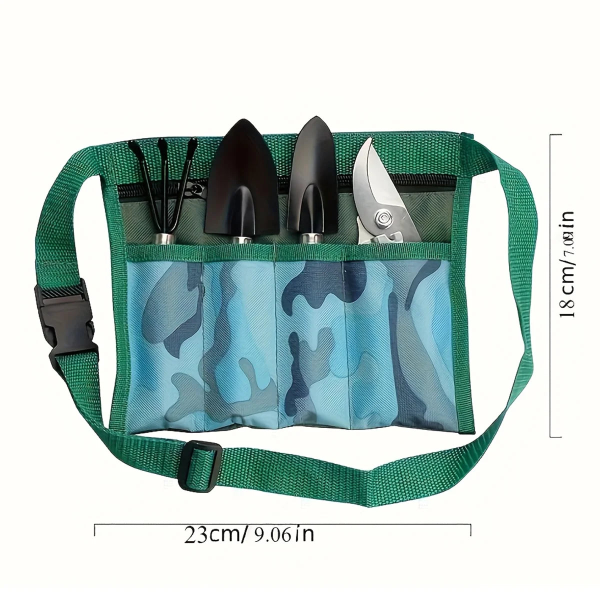 4-piece gardening tool set, including potted plants, soil filling, pruning, vegetable planting, weeding, and planting tools.