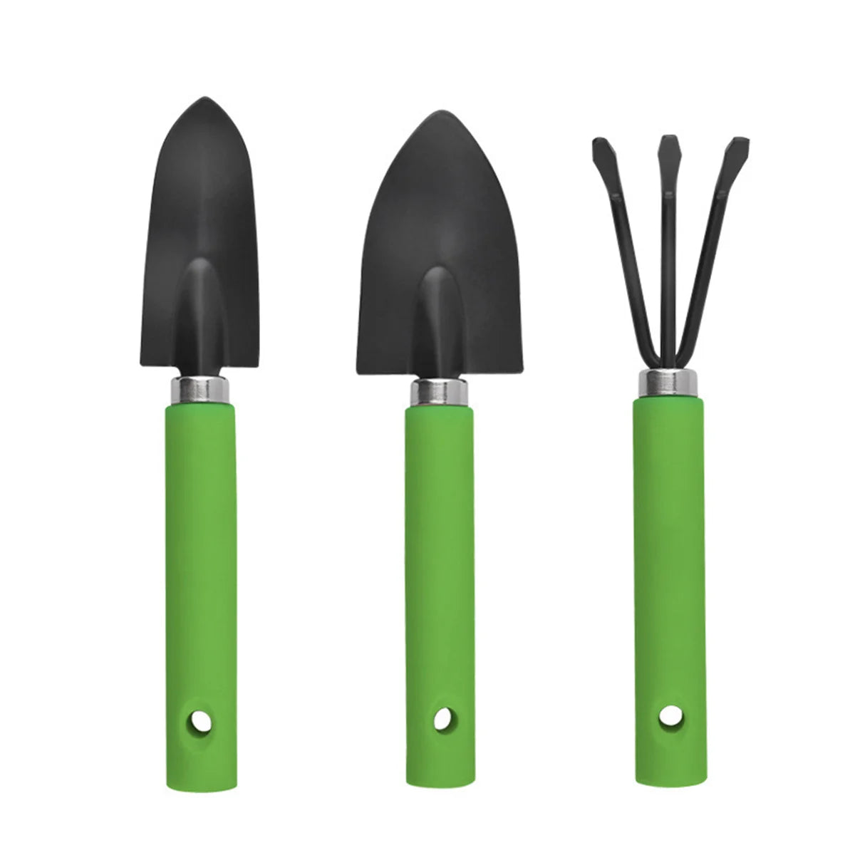 4-piece gardening tool set, including potted plants, soil filling, pruning, vegetable planting, weeding, and planting tools.