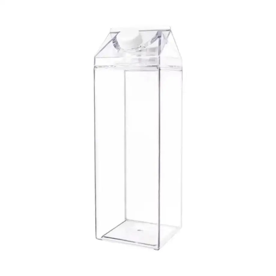1 Pcs 500/1000ml Hot Selling Creative Milk Box Transparent Water Cup Fresh And Convenient Cup Simple Plastic Cup Milk Cup