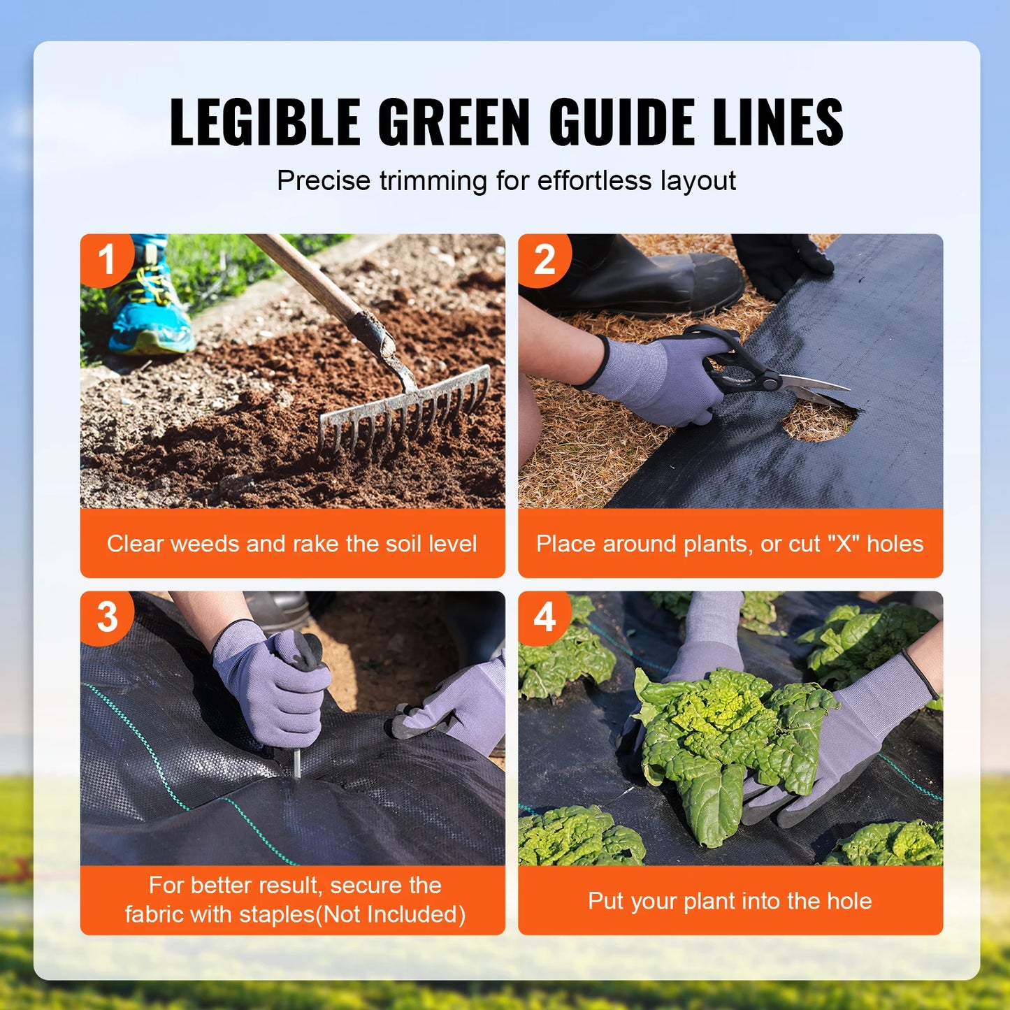 3FTx50FT Premium Heavy Duty Weed Barrier