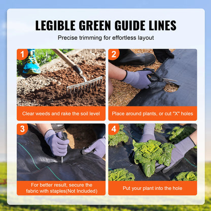 3FTx50FT Premium Heavy Duty Weed Barrier