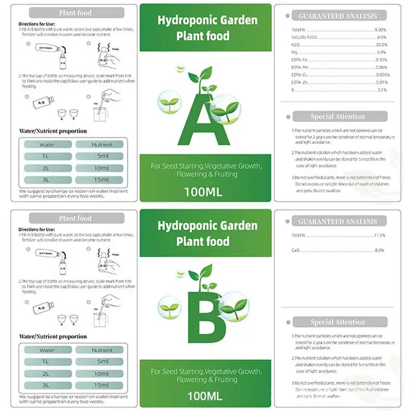 General Hydroponics Nutrients A And B For Plants Flowers Vegetable