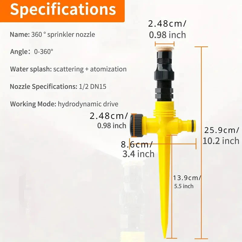 Garden Sprinkler 360 degree Rotation Irrigation Watering System Plant Watering Sprinkler For Agriculture Lawn Farm Greenhouse