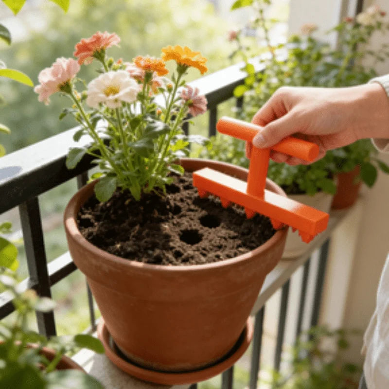 Gardening Hole Punch Seeder, Household Vegetable and Flower Seedling Puncher, Balcony Vegetable Garden Seedling Sowing Tool