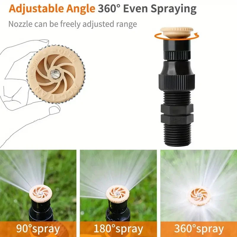 Garden Sprinkler 360 degree Rotation Irrigation Watering System Plant Watering Sprinkler For Agriculture Lawn Farm Greenhouse