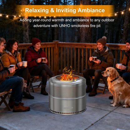 19 Inch Smokeless Fire Pit for Outdoor Wood Burning