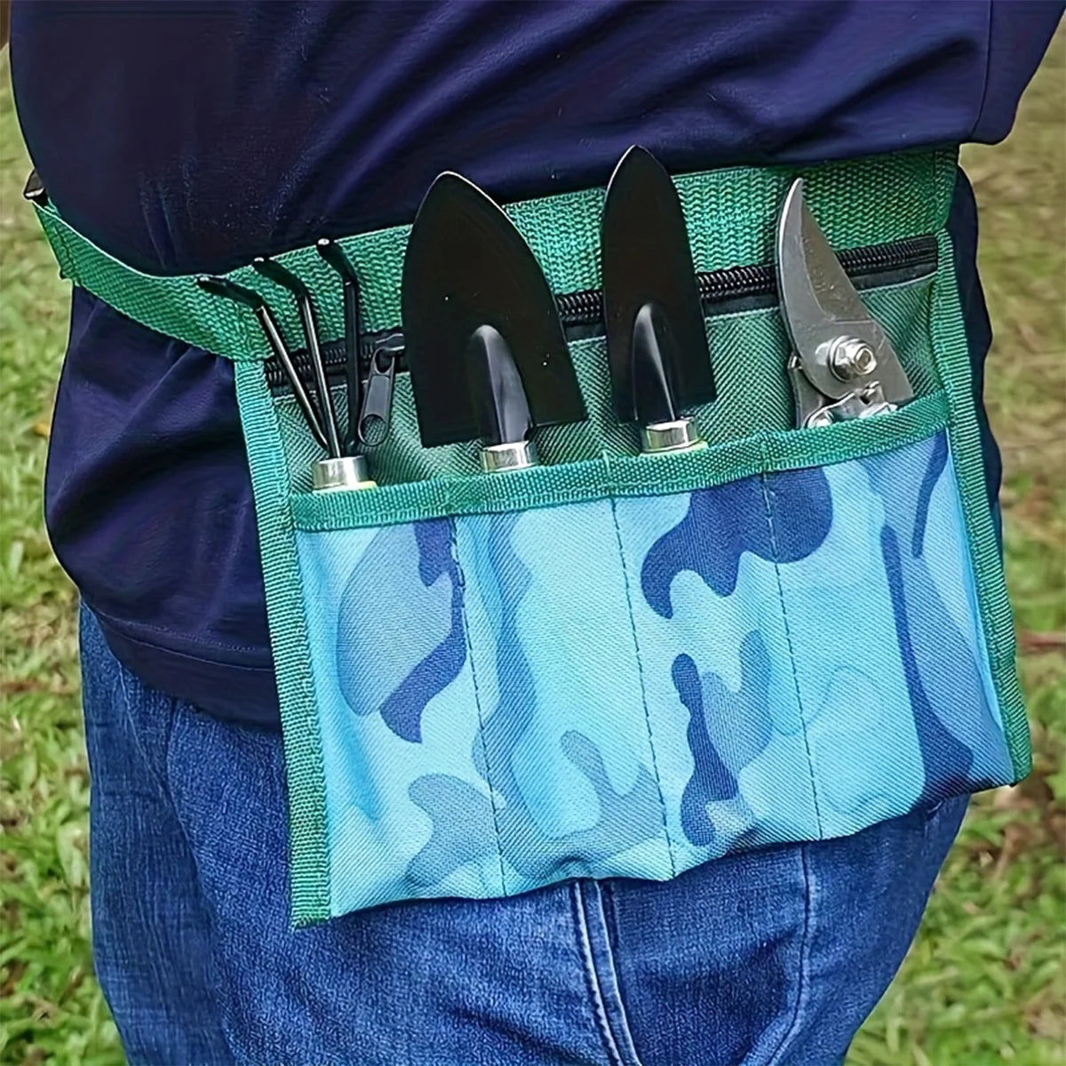 4-piece gardening tool set, including potted plants, soil filling, pruning, vegetable planting, weeding, and planting tools.
