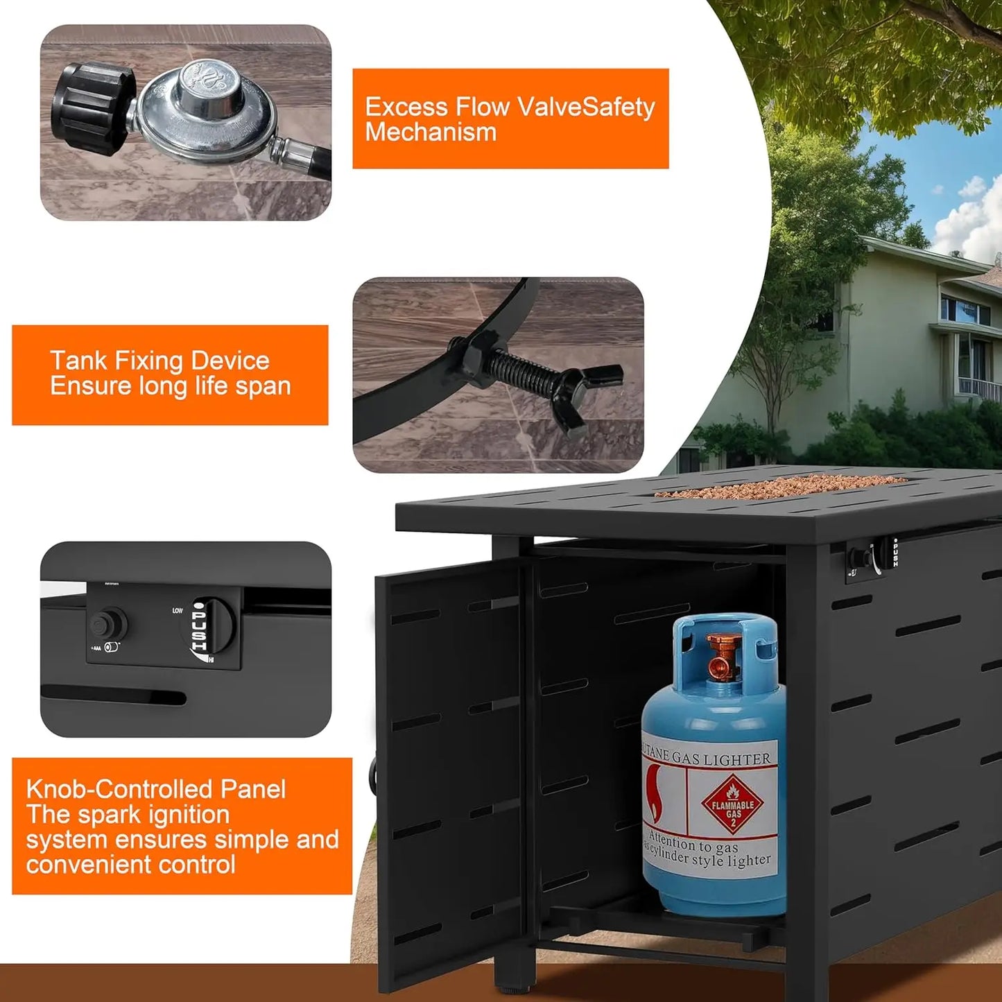 43 inch Outdoor Propane Fire Pit